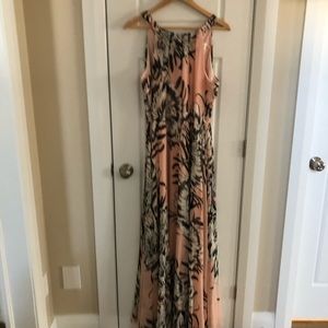 Eliza J Pink Floral Empire Waist Dress